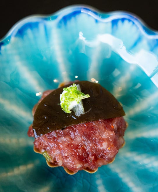The bluefin tartare at Craft Omakase on North Lamar in Austin, April 4, 2024.