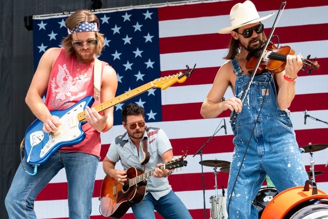 Shane Smith & The Saints perform in concert during Willie Nelson's 4th of July Picnic at Q2 Stadium on July 04, 2023 in Austin, Texas.